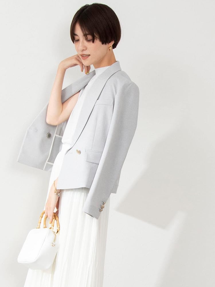 NOLLEY'S ウォッシャブルシャンブレーショートジャケット　ネイビー NOLLEY'S Sophi（ノーリーズソフィ）の「ウォッシャブルドライ